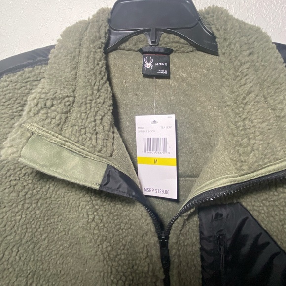 Men's Spyder Fleece Jacket Size Medium - Picture 4 of 8